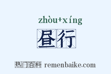 昼行是什么意思的图片